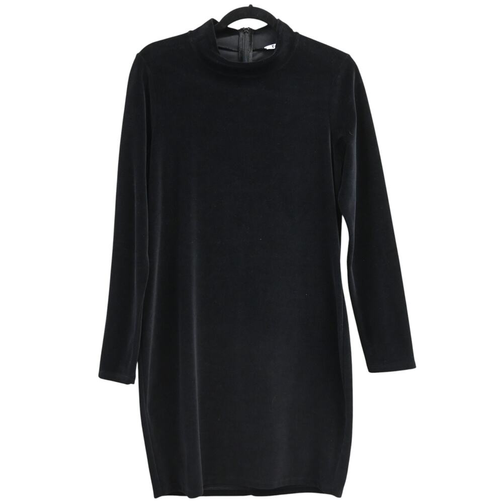T Alexander Wang Black Velvet Circle Cut Out Mini Dress Size L